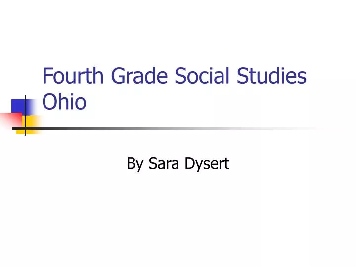 fourth grade social studies ohio