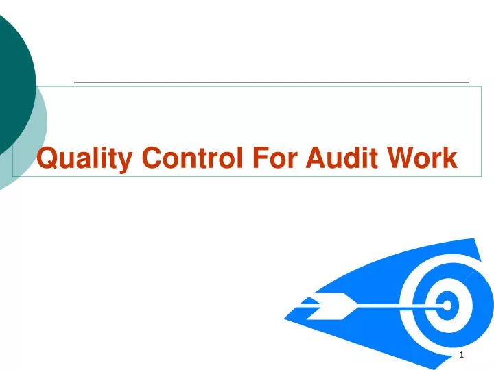 quality control for audit work