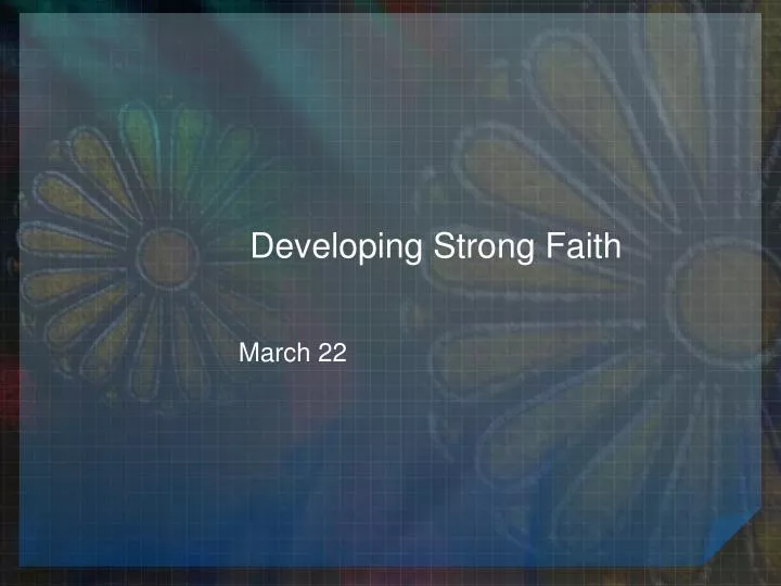 developing strong faith