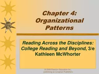 Chapter 4: Organizational Patterns