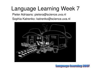 Language Learning Week 7