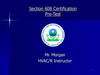 Section 608 Certification Pre-Test
