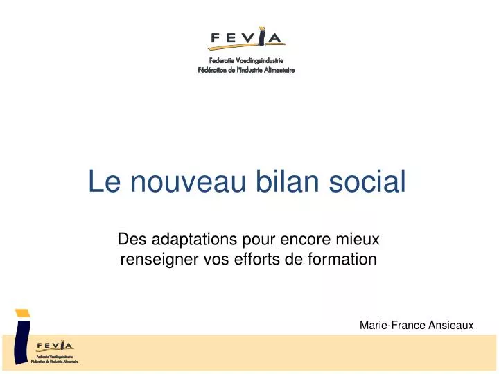 le nouveau bilan social