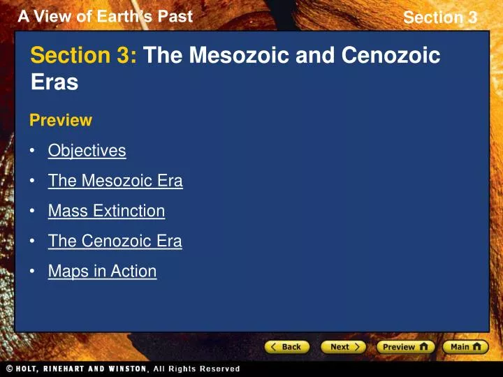 section 3 the mesozoic and cenozoic eras