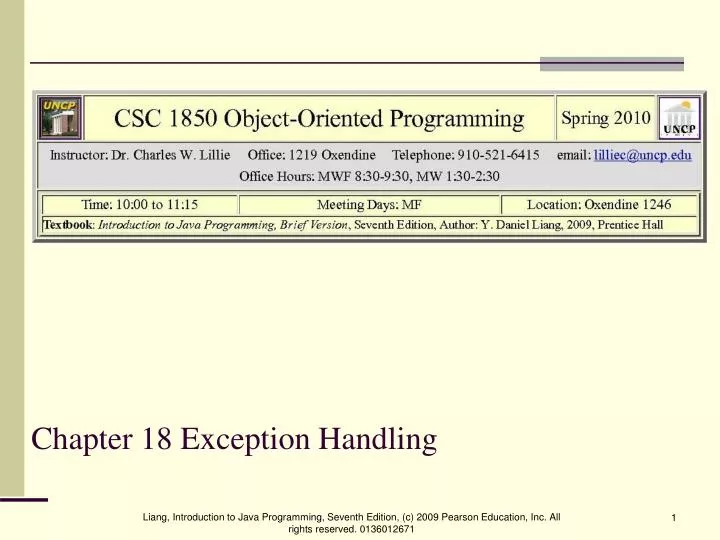 chapter 18 exception handling