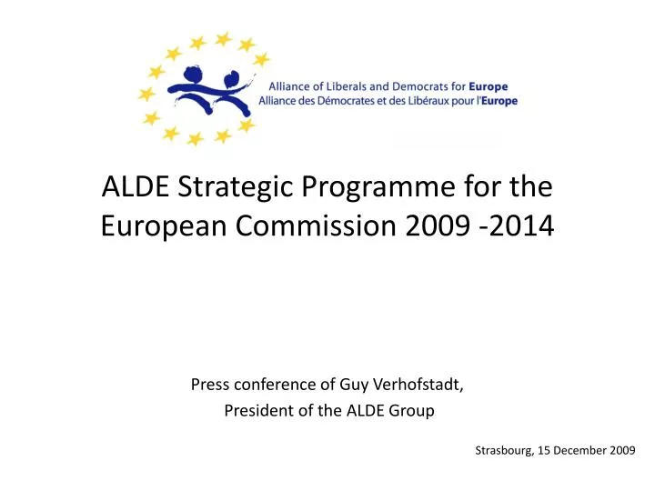 alde strategic programme for the european commission 2009 2014