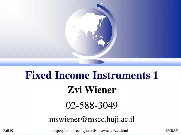 fixed income instruments 1