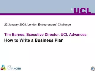 22 January 2008, London Entrepreneurs’ Challenge