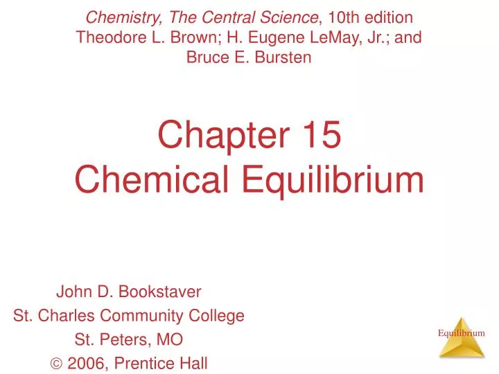 PPT - Chapter 15 Chemical Equilibrium PowerPoint Presentation, Free ...