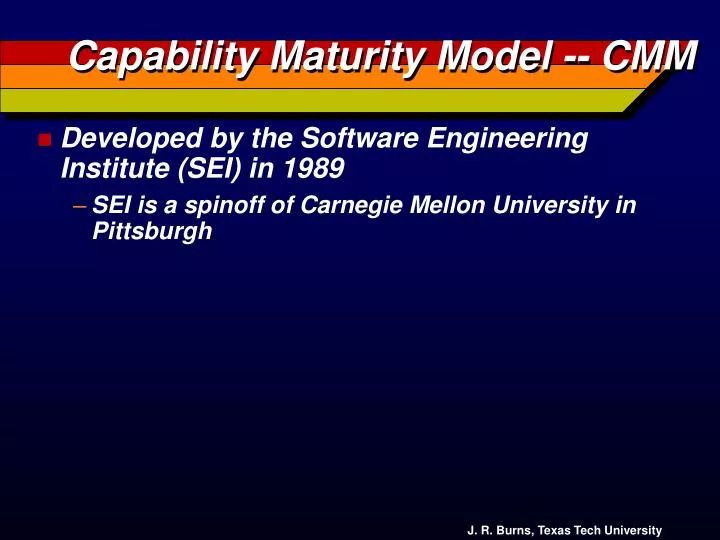capability maturity model cmm