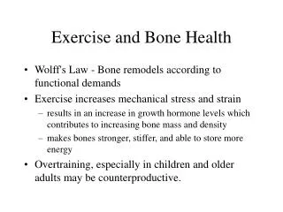 Exercise and Bone Health