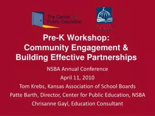 Pre-K Workshop: Community Engagement &amp; Building Effective Partnerships