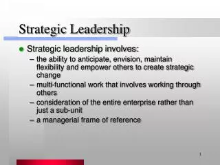 Strategic Leadership