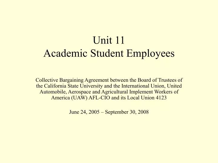 unit 11 academic student employees