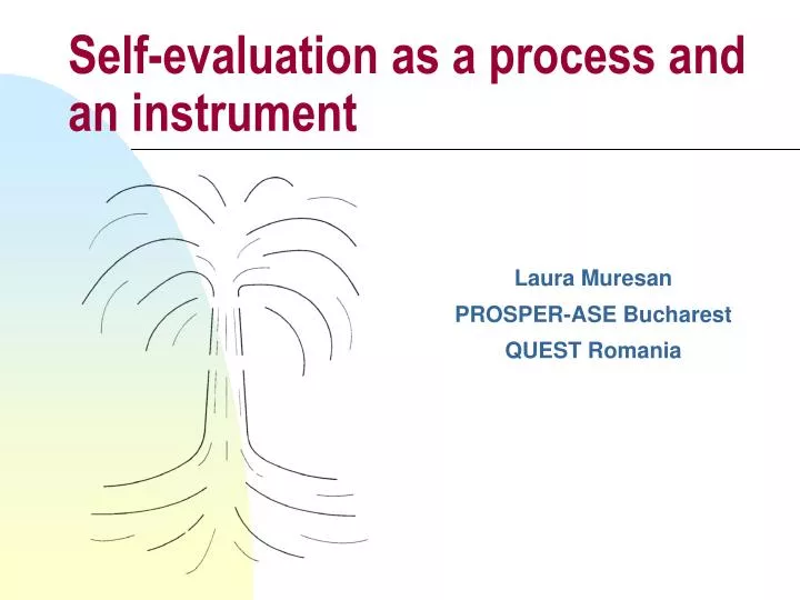 self evaluation as a process and an instrument