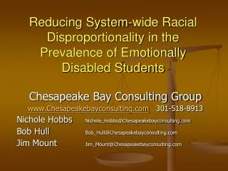 Reducing System-wide Racial Disproportionality in the Prevalence of Emotionally Disabled Students