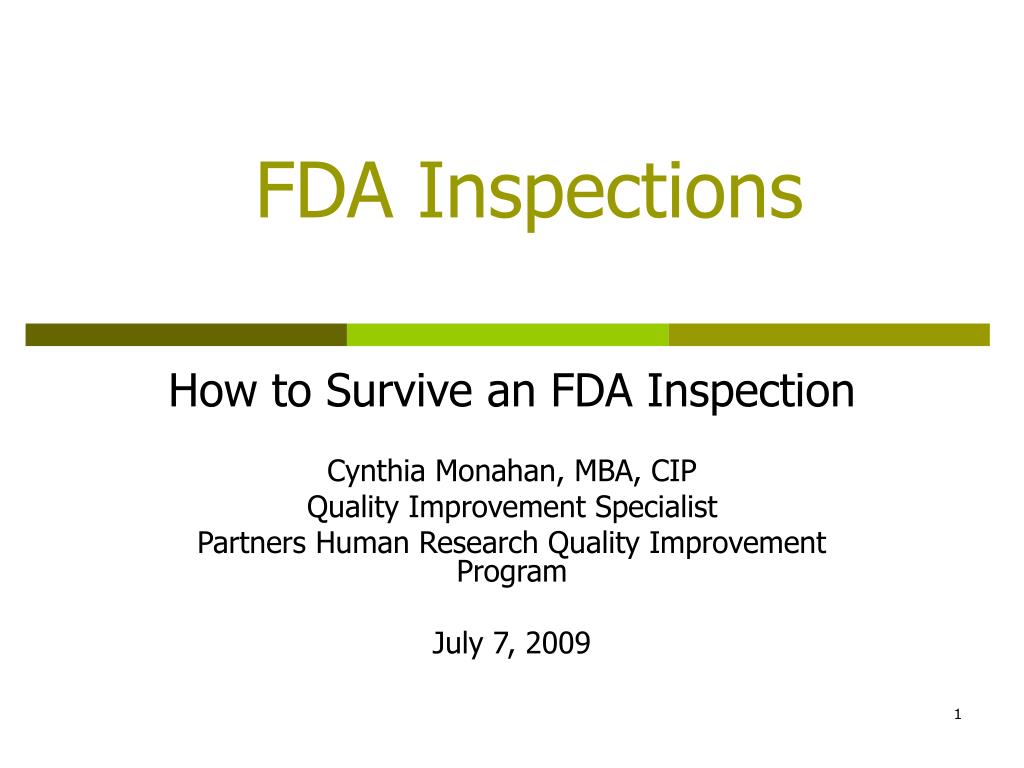 PPT - FDA Inspections PowerPoint Presentation, free download - ID:653108