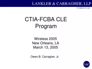 CTIA-FCBA CLE Program
