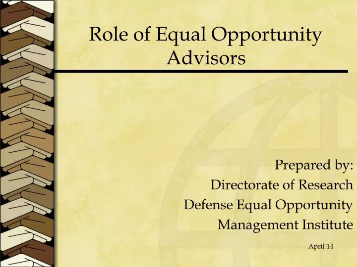 role of equal opportunity advisors