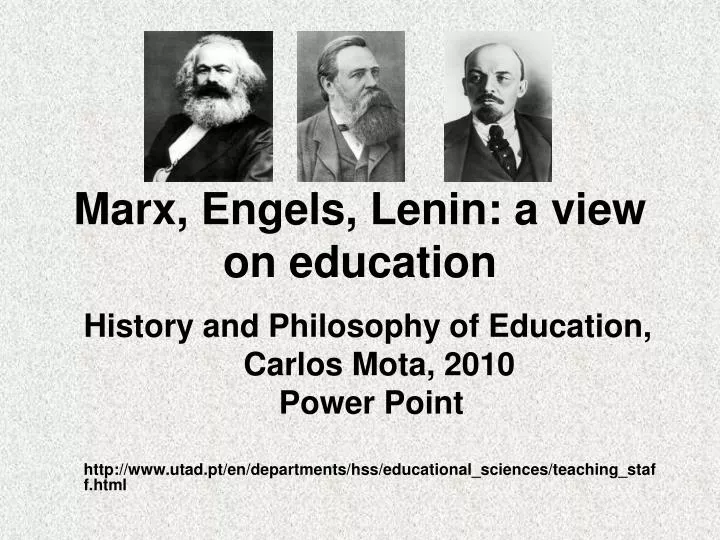 marx engels lenin a view on education