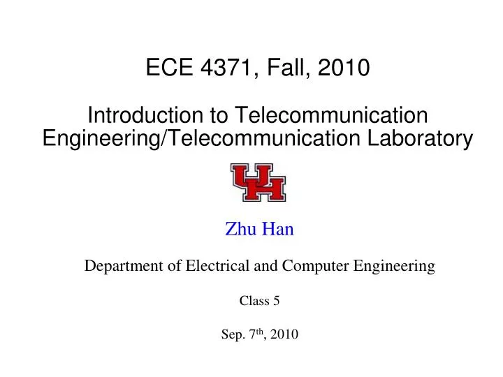 ece 4371 fall 2010 introduction to telecommunication engineering telecommunication laboratory