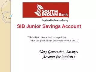 SIB Junior Savings Account