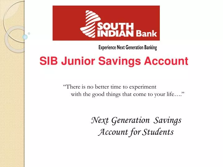 sib junior savings account