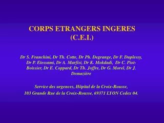 corps etrangers ingeres c e i
