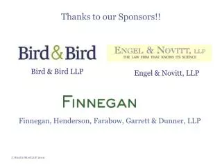 Thanks to our Sponsors!!