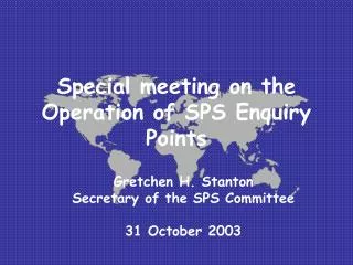 Special meeting on the Operation of SPS Enquiry Points