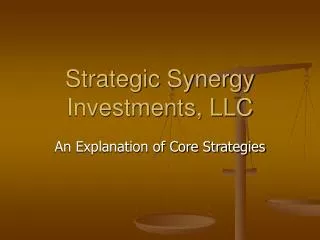 Strategic Synergy Investments, LLC