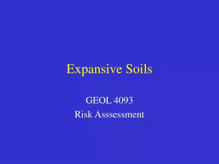 expansive soils