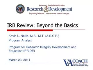 IRB Review: Beyond the Basics