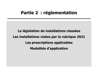 partie 2 r glementation