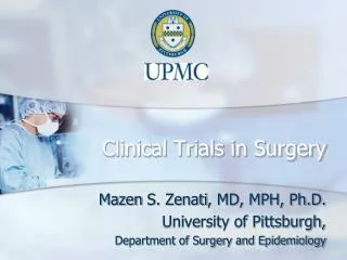 Clinical Trials in Surgery