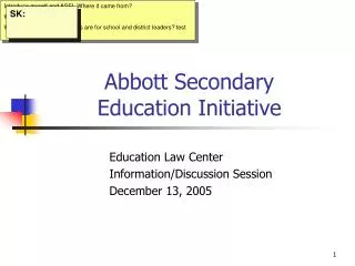 Abbott Secondary Education Initiative