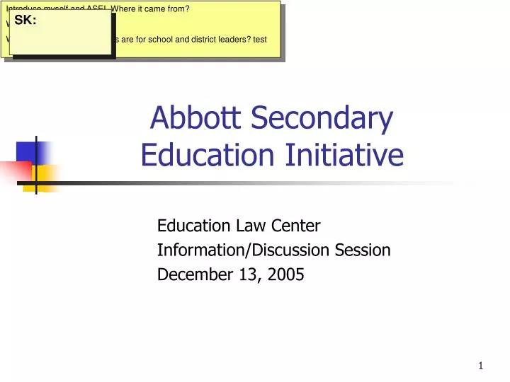 abbott secondary education initiative