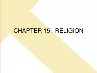 CHAPTER 15: RELIGION