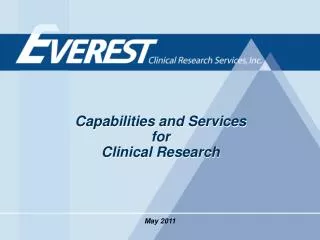 Capabilities and Services for Clinical Research