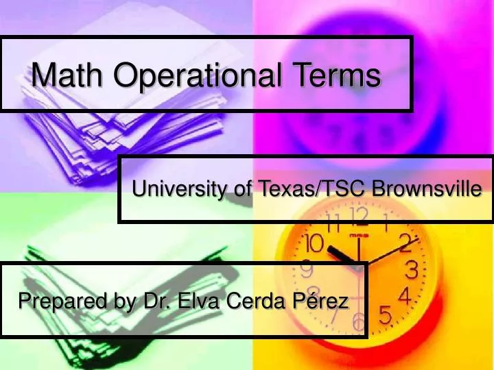 math operational terms