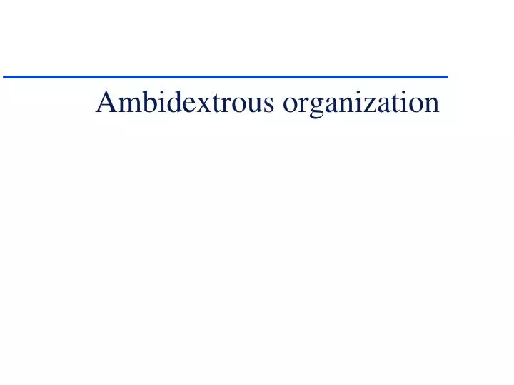 ambidextrous organization