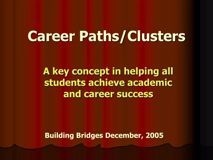 career paths clusters
