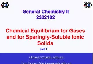 General Chemistry II 2302102