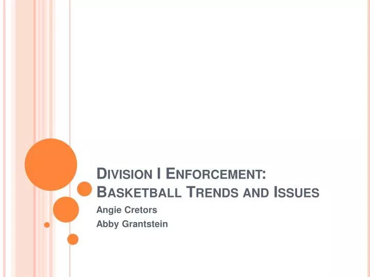 division i enforcement basketball trends and issues