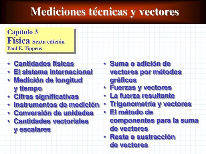 mediciones t cnicas y vectores