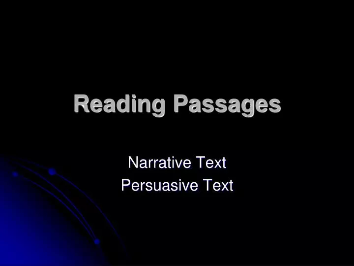reading passages