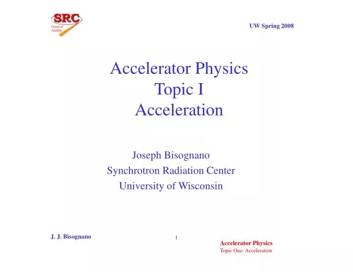 accelerator physics topic i acceleration