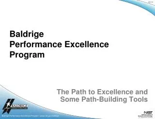 The Path to Excellence and Some Path-Building Tools