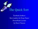 The Quick Sort - slide 1