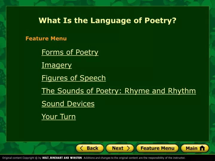 what is the language of poetry